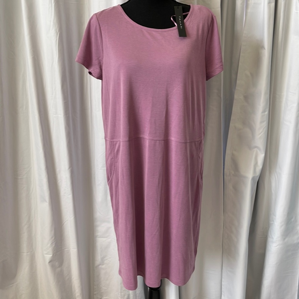 Tahari t-shirt dress. NWT size M. Beautiful lavender color.